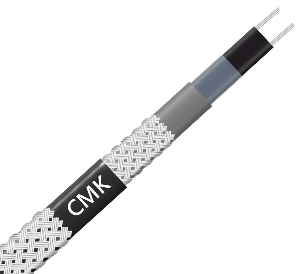 Extherm 31CMK25-CT саморегулирующийся нагревательный кабель 31 Вт/м, оболочка термопласт, 15AWG, внешняя броня (оплетка) из нержавеющих проволок