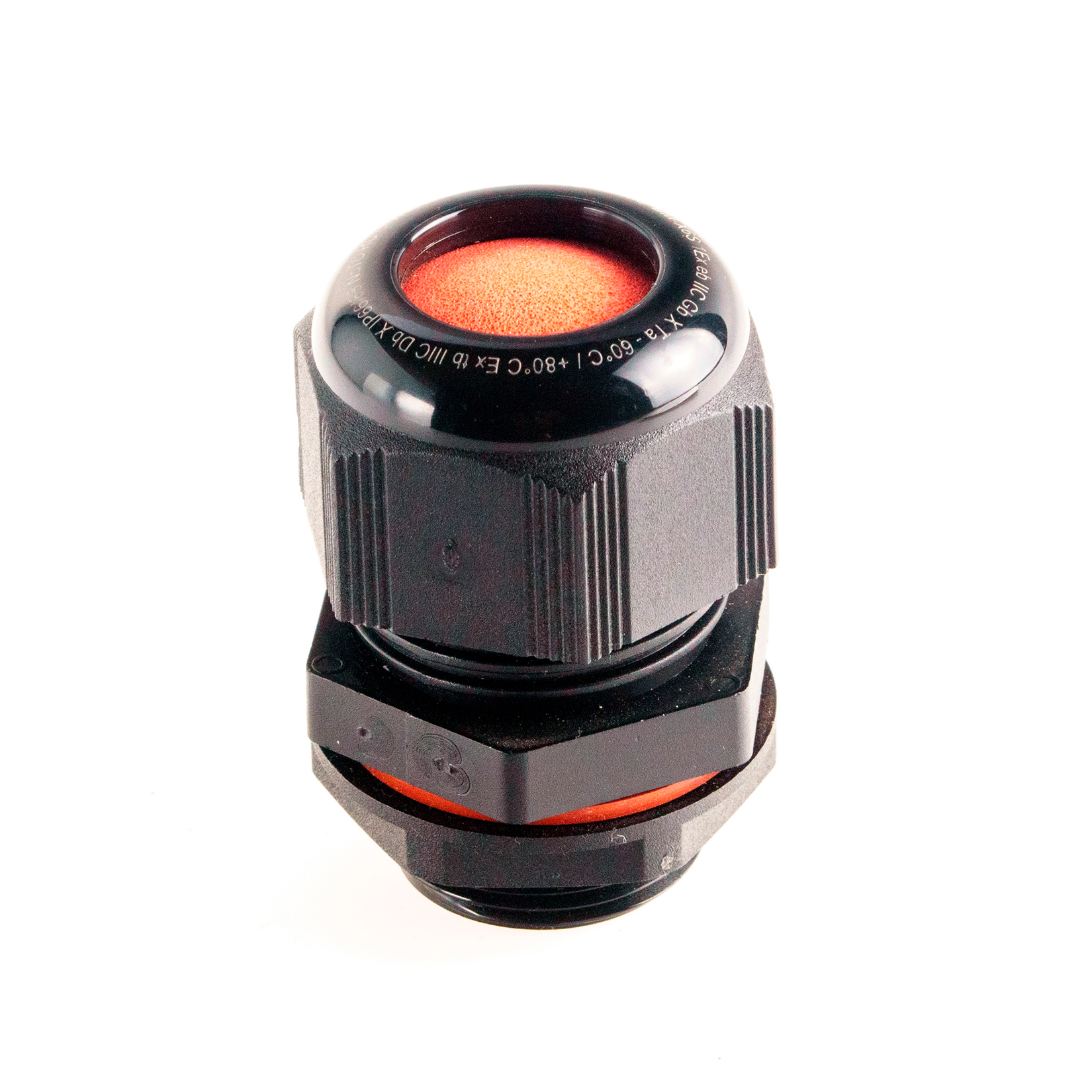 Extherm BM-X6S-L Кабельный ввод взрывозащищенный М25х1,5 с уплотнением для нагревательного кабеля (12,0x6,0)  с уплотнительным кольцом и контргайкой, полиамид