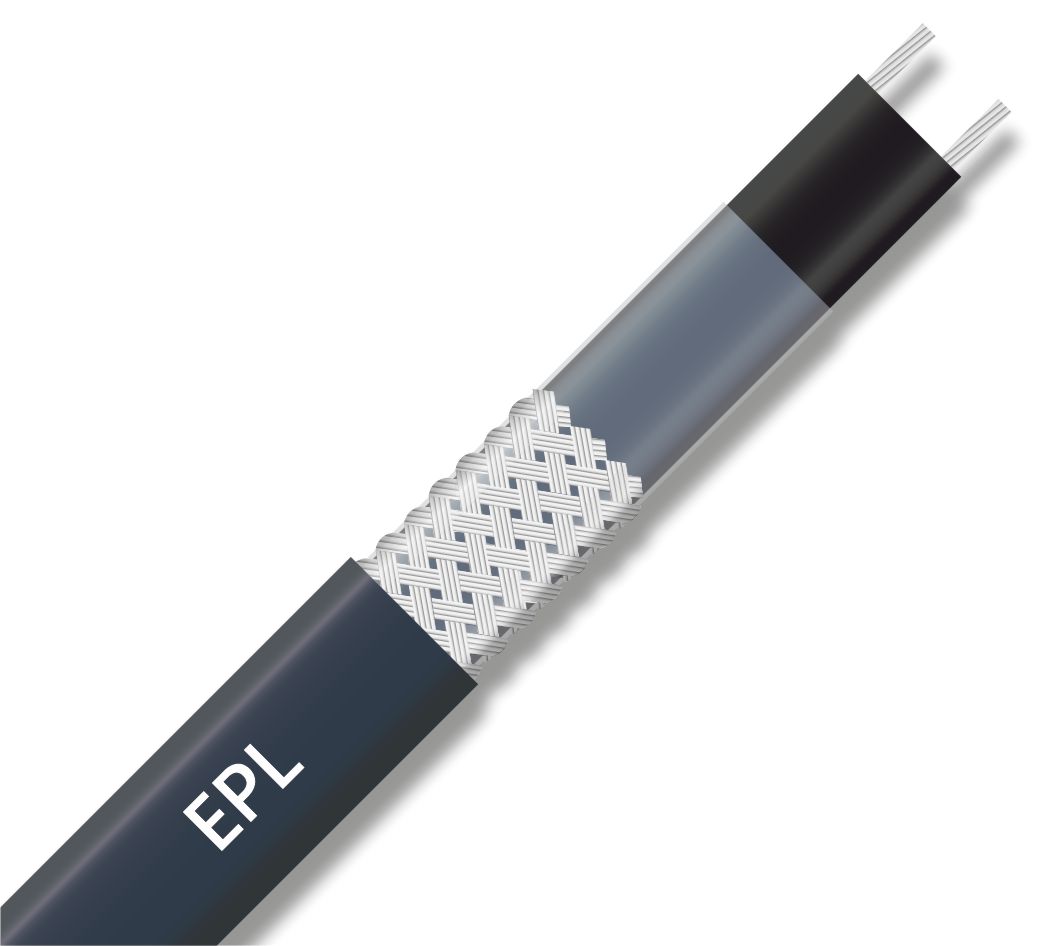 Extherm EPL-2CR кабель нагревательный саморегулирующийся 80 Вт/м при 0 град.С в бетоне (открытые площадки, подъездные пути, тротуары), термопласт