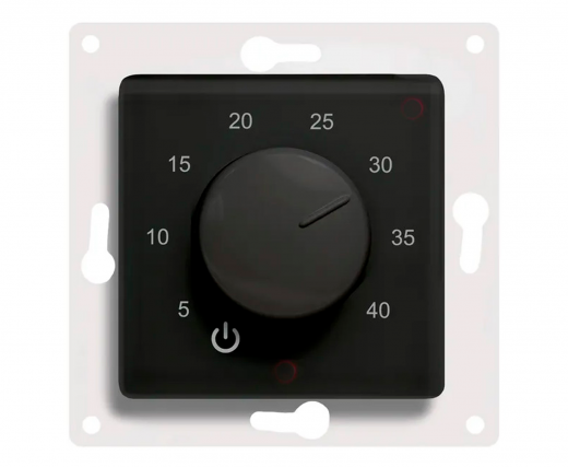 Extherm Th-HF-E-BL Механический термостат с ручным управлением, датчиком температуры пола, под рамку Legrand Etica (ЧЕРНЫЙ)