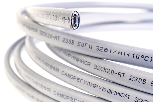 Extherm 32CK20-AT нагревательный кабель саморегулирующийся строительного применения (кровли, трубы) 32 Вт/м, термопласт