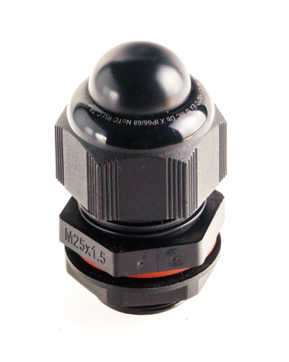 Extherm BM-X6S-LP (DS) Кабельный ввод взрывозащищенный М25х1,5 с уплотнением  для небронированного силового кабеля Ø10-18мм,  с уплотнительным кольцом и контргайкой, полиамид