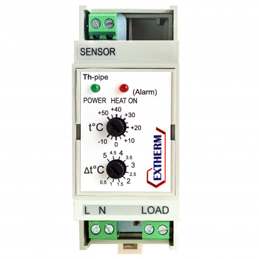 EXTHERM Th-pipe. Термостат для управления системой электрообогрева на трубах.