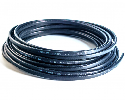 Extherm LXTC16-2CR Саморегулирующийся нагревательный кабель строительного применения (трубы) 16 Вт/м, термопласт
