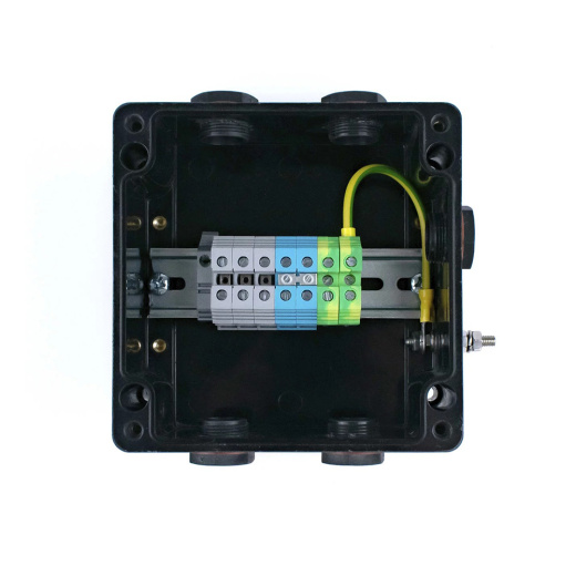 Extherm TermBox Ex 160 Коробка соединительная без опоры для соединения и разветвления кабелей нагревательных саморегулирующихся  160*160*92 мм, УХЛ1, IP66, 1Ex e llC T6...T3GbX