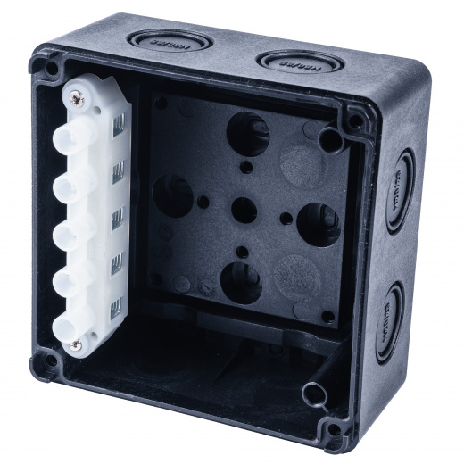 Extherm JB-60-BL Коробка распределительная, IP 66, черная, в комплекте с клеммным рядом 5х6 мм², 41А