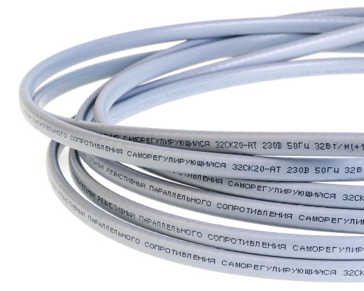 Extherm 32CK20-AT нагревательный кабель саморегулирующийся строительного применения (кровли, трубы) 32 Вт/м, термопласт