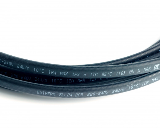 Extherm SXLL30-2CR Саморегулирующийся нагревательный кабель строительного применения  (кровли, трубы)30 Вт/м, 16AWG, термопласт