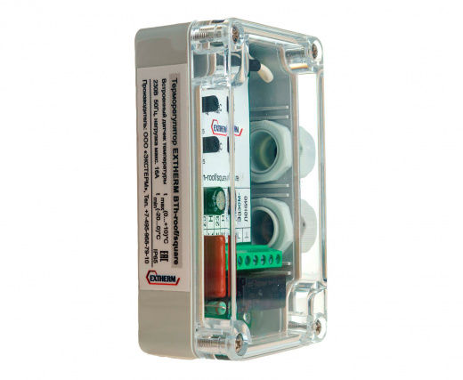 EXTHERM Th-roof-box. Термостат управления системой электрообогрева на кровлях/площадках с датчиком температуры.