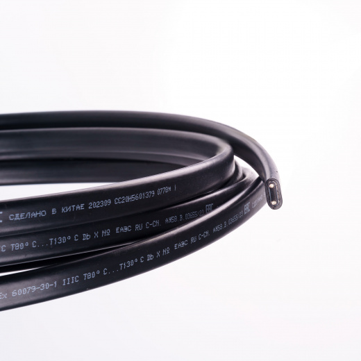 Extherm EPL-2CR кабель нагревательный саморегулирующийся 80 Вт/м при 0 град.С в бетоне (открытые площадки, подъездные пути, тротуары), термопласт