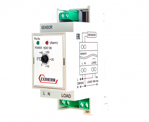 EXTHERM Th-fix Термостат для управления системой электрообогрева на трубопроводах/резервуарах с фиксированным гистерезисом